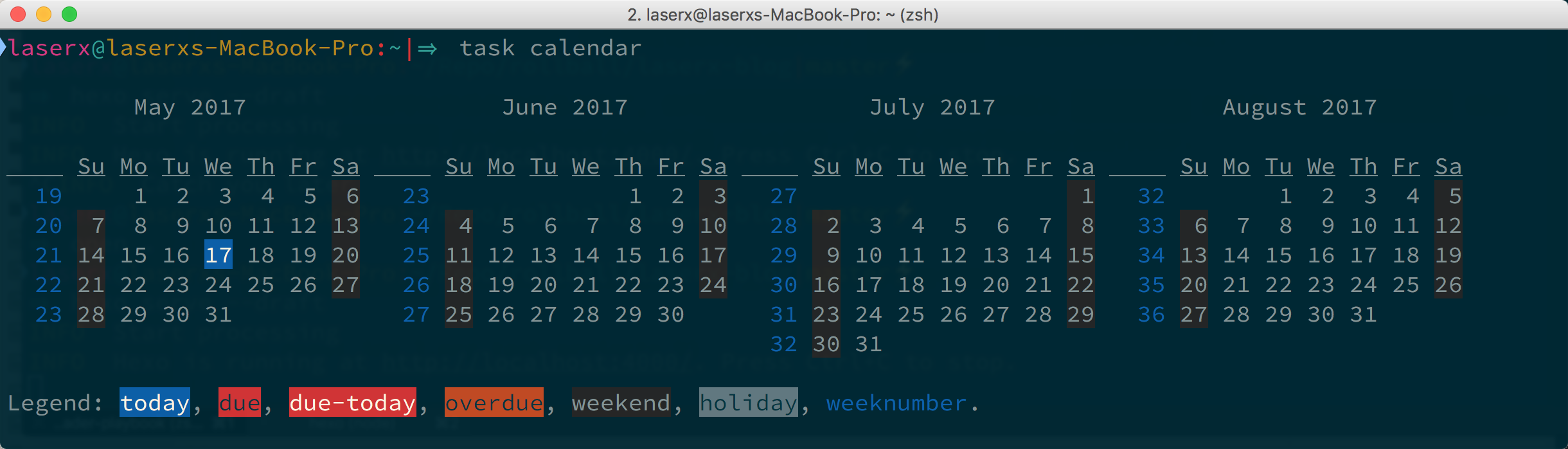 task calendar